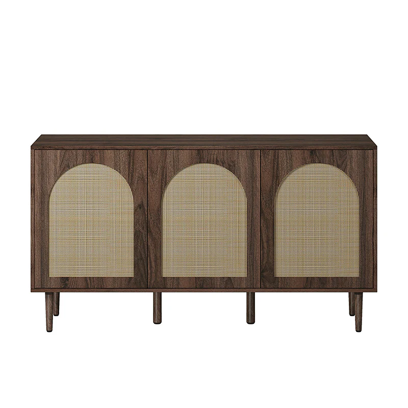 Posey 56″ Wood & Rattan Sideboard – Modern Coastal Storage Cabinet - Image 20