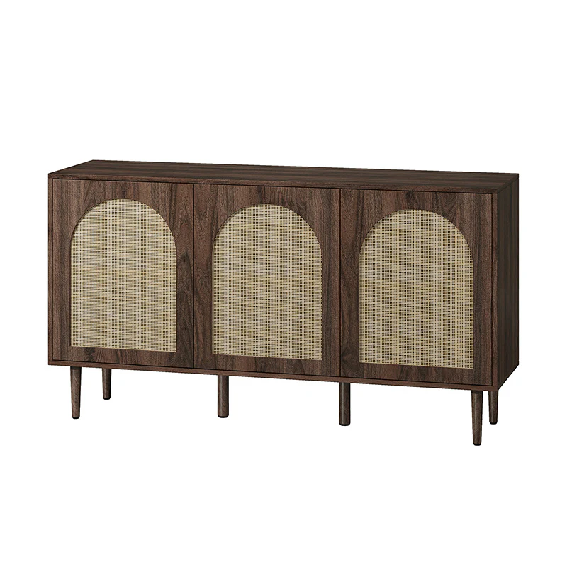 Posey 56″ Wood & Rattan Sideboard – Modern Coastal Storage Cabinet - Image 21