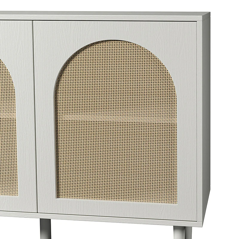 Posey 56″ Wood & Rattan Sideboard – Modern Coastal Storage Cabinet - Image 32
