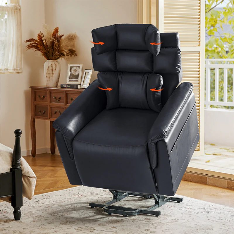 Lay Flat Lift Geri Chairs with Adjustable Head and Lumbar  Lateral  Support - Image 12