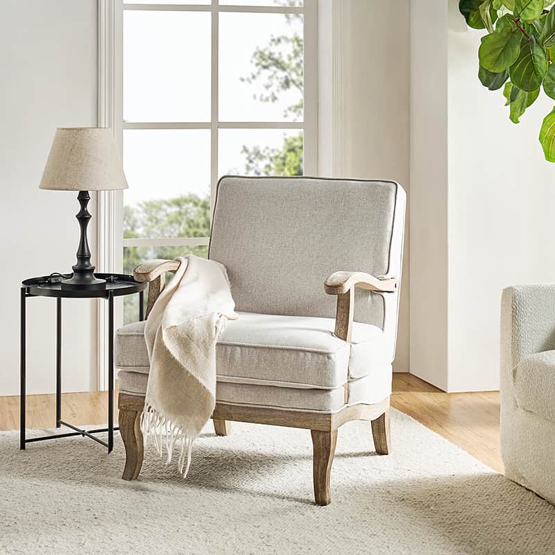 Randolph Farmhouse Upholstered Accent Chair with Wooden Legs(Optional Types) - Image 33