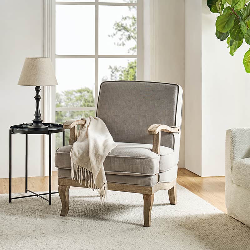 Randolph Farmhouse Upholstered Accent Chair with Wooden Legs(Optional Types) - Image 9