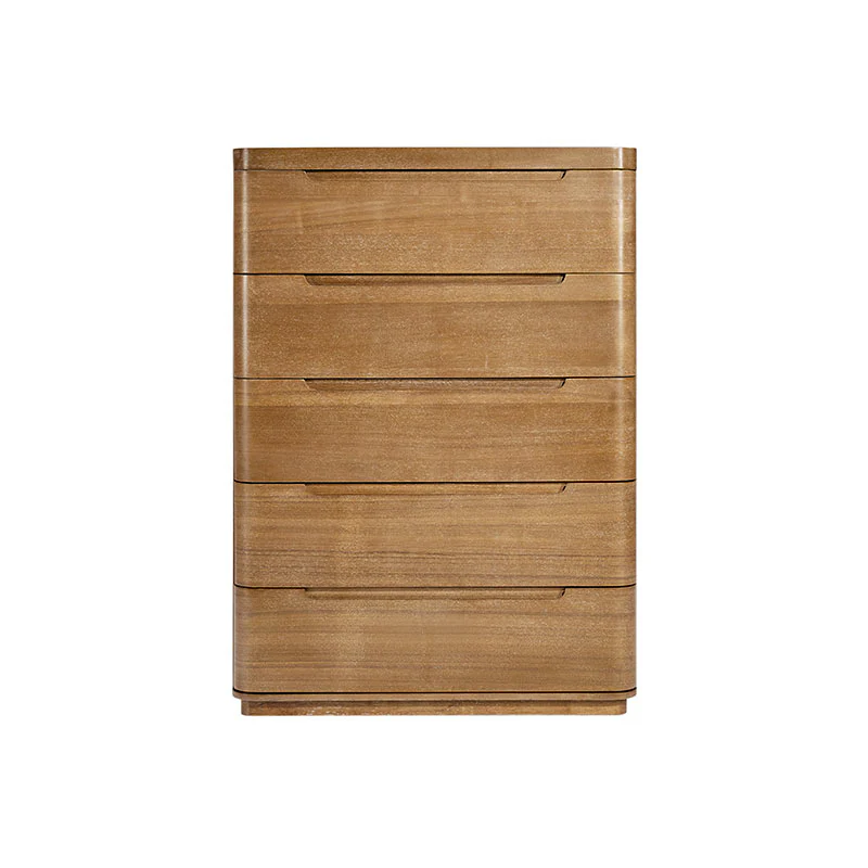Ravona Modern Natural Wood 5-Drawer Chest - Image 4