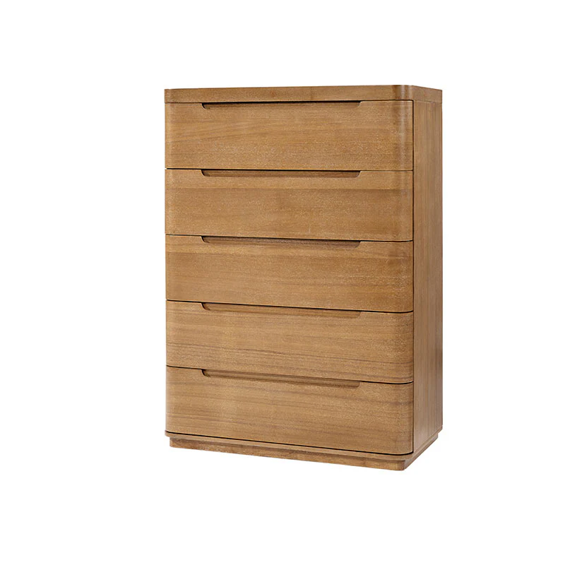 Ravona Modern Natural Wood 5-Drawer Chest - Image 5