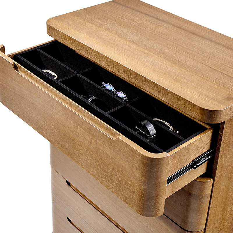 Ravona Modern Natural Wood 5-Drawer Chest - Image 6