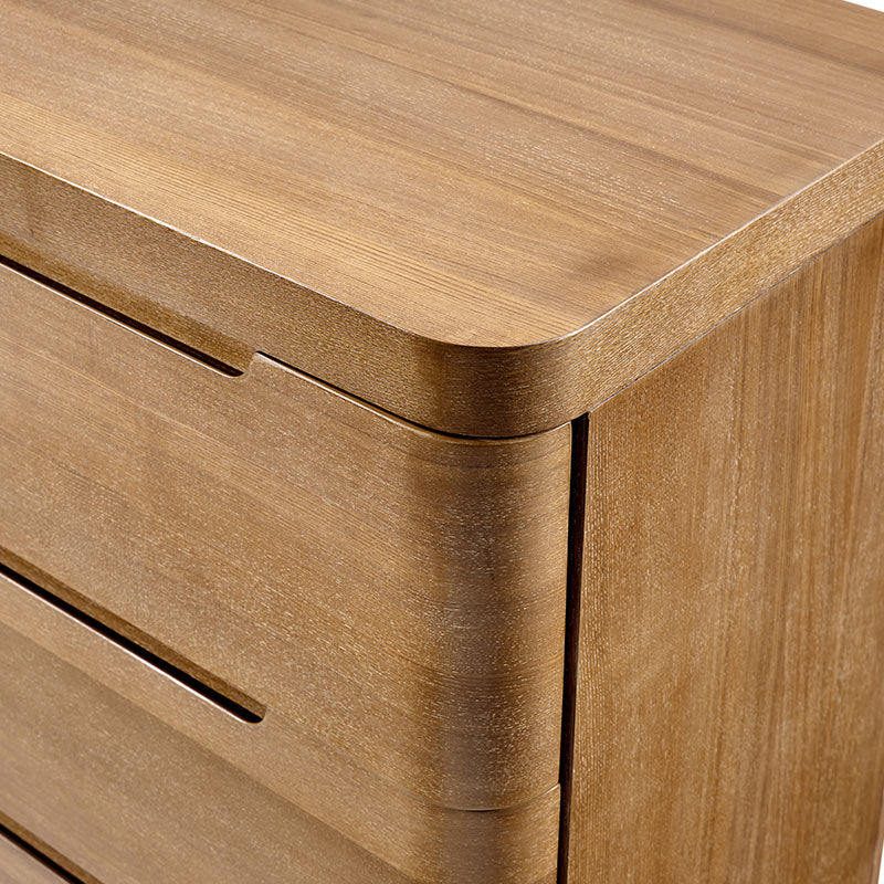 Ravona Modern Natural Wood 5-Drawer Chest - Image 7