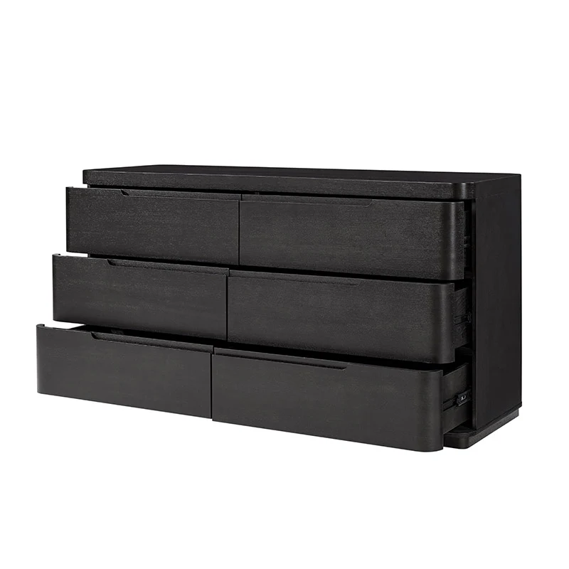 Ravona Modern Rubber Wood 6-Drawer Dresser - Image 13