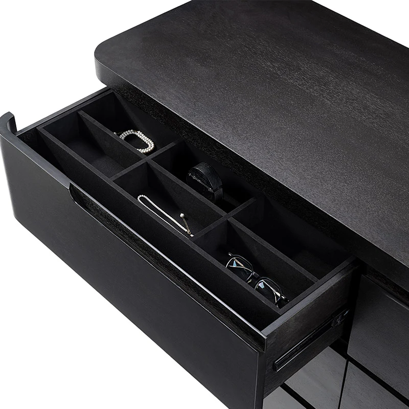 Ravona Modern Rubber Wood 6-Drawer Dresser - Image 14