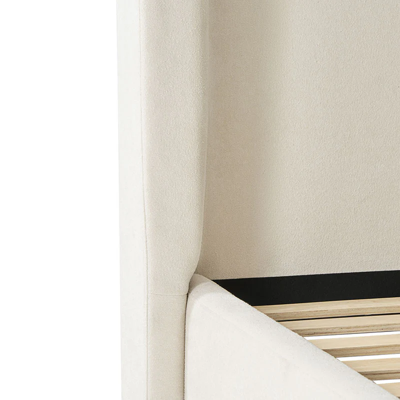Ravona Modern Upholstered wingback Bed in Chenille - Image 14