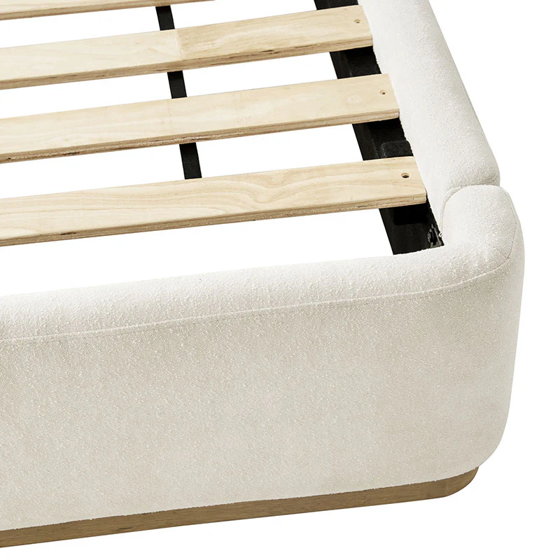 Ravona Modern Upholstered wingback Bed in Chenille - Image 16