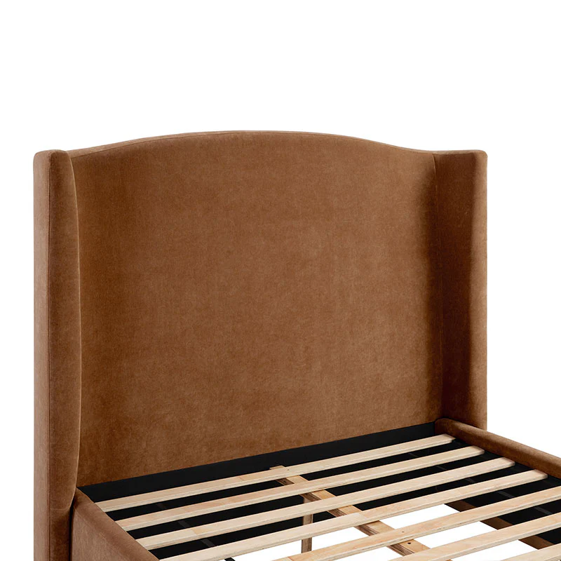Ravona Modern Upholstered wingback Bed in Chenille - Image 22