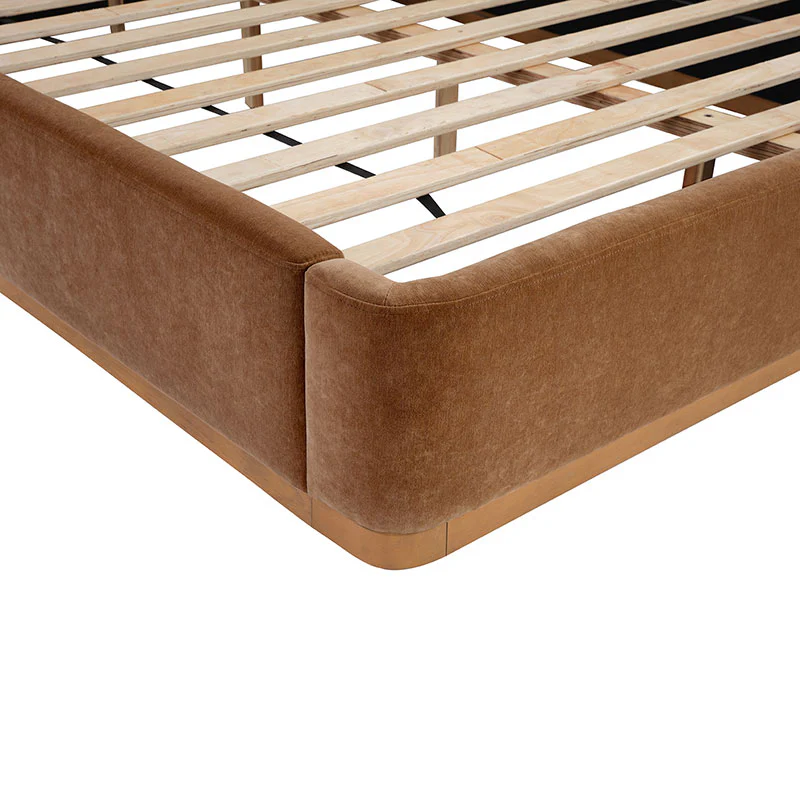Ravona Modern Upholstered wingback Bed in Chenille - Image 31