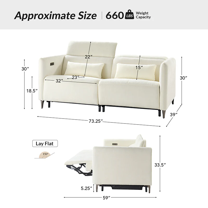 Benito Modern Power Reclining Sofa with Zero Gravity - Image 20