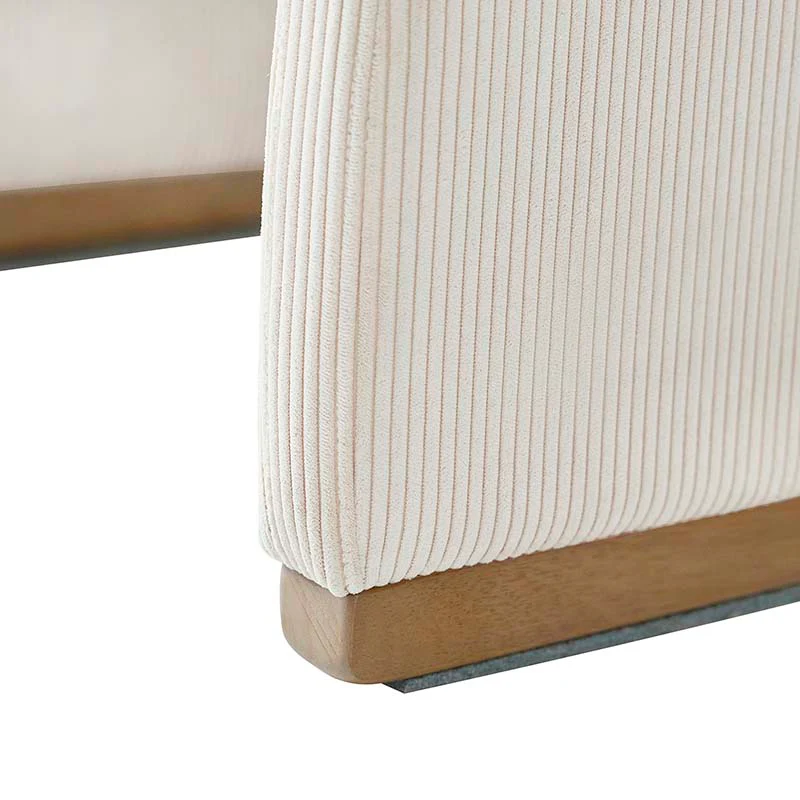 Richard Rounded Modern Design Corduroy Ottoman - Image 22