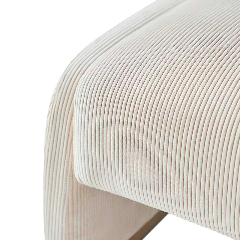 Richard Rounded Modern Design Corduroy Ottoman - Image 23
