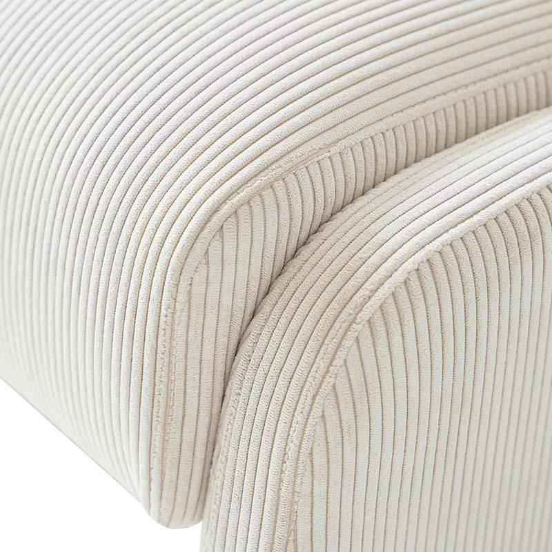 Richard Rounded Modern Design Corduroy Ottoman - Image 24