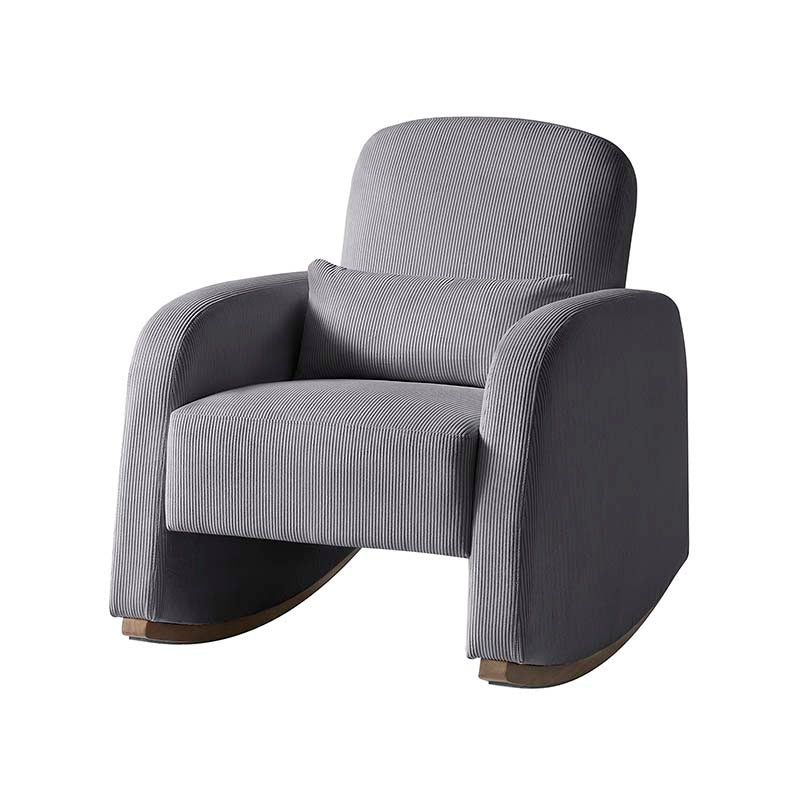 Richard Modern Solid Wood Rocking Chair with Lumbar Pillow - Image 13
