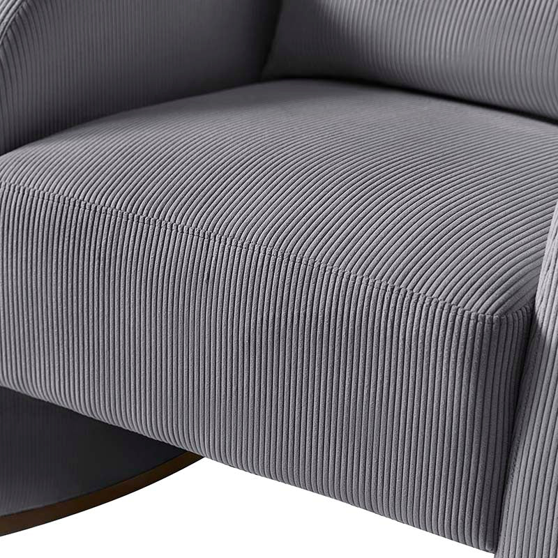 Richard Modern Solid Wood Rocking Chair with Lumbar Pillow - Image 14