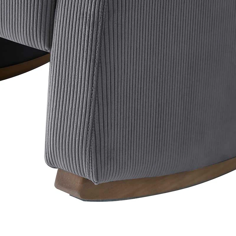 Richard Modern Solid Wood Rocking Chair with Lumbar Pillow - Image 16