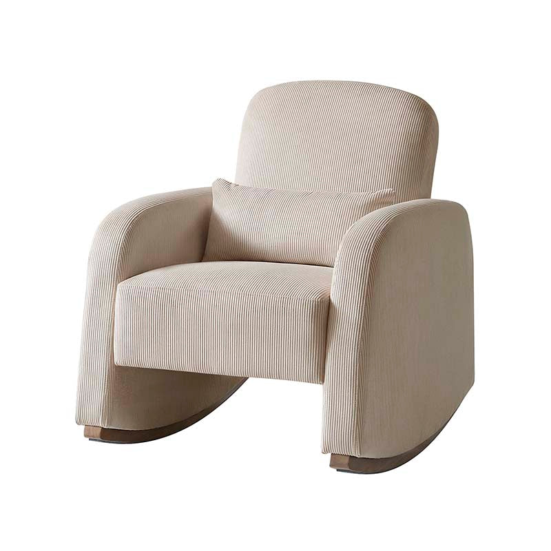 Richard Modern Solid Wood Rocking Chair with Lumbar Pillow - Image 5