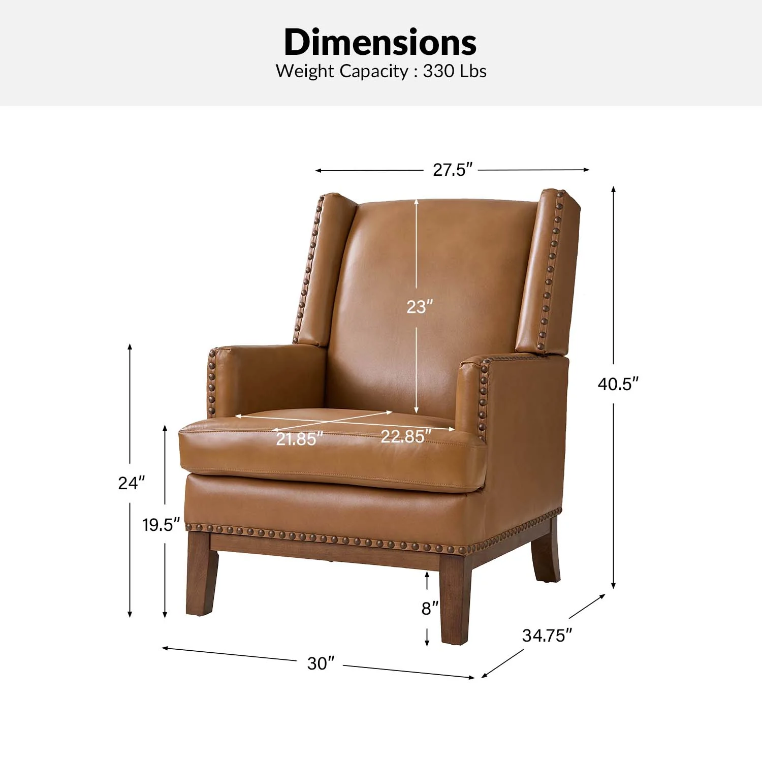 Rosa Genuine Leather Mid-Century Modern Style Accent Chair - Image 11