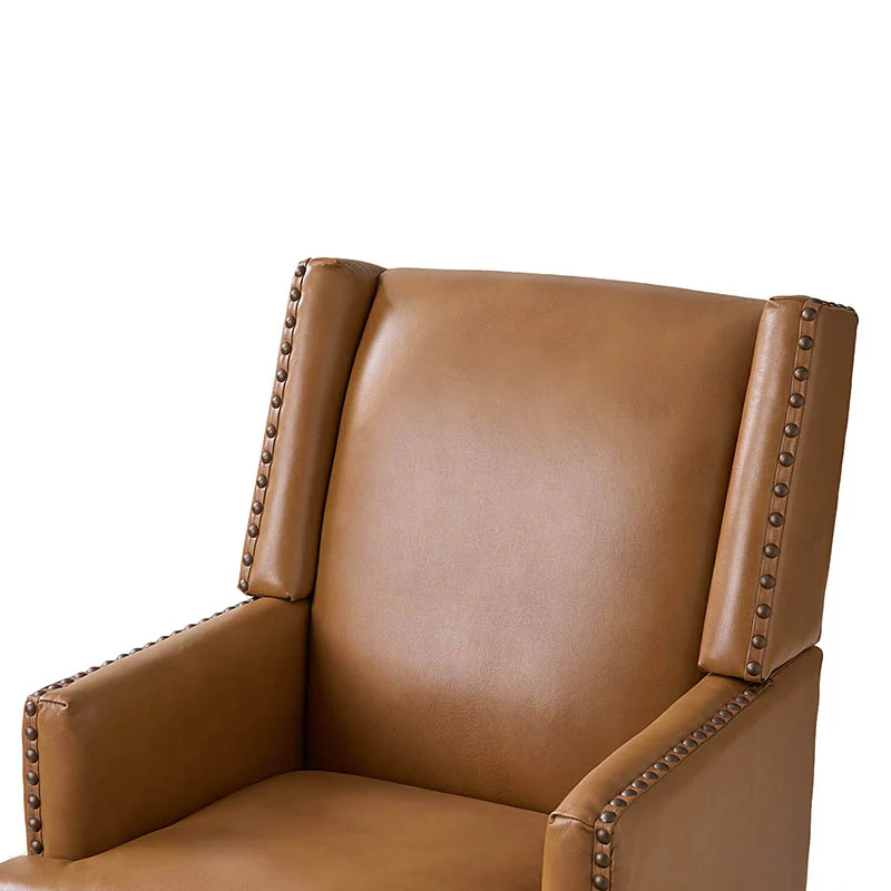 Rosa Genuine Leather Mid-Century Modern Style Accent Chair - Image 14