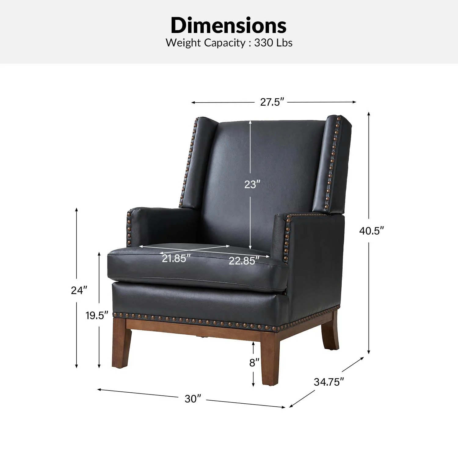 Rosa Genuine Leather Mid-Century Modern Style Accent Chair - Image 3