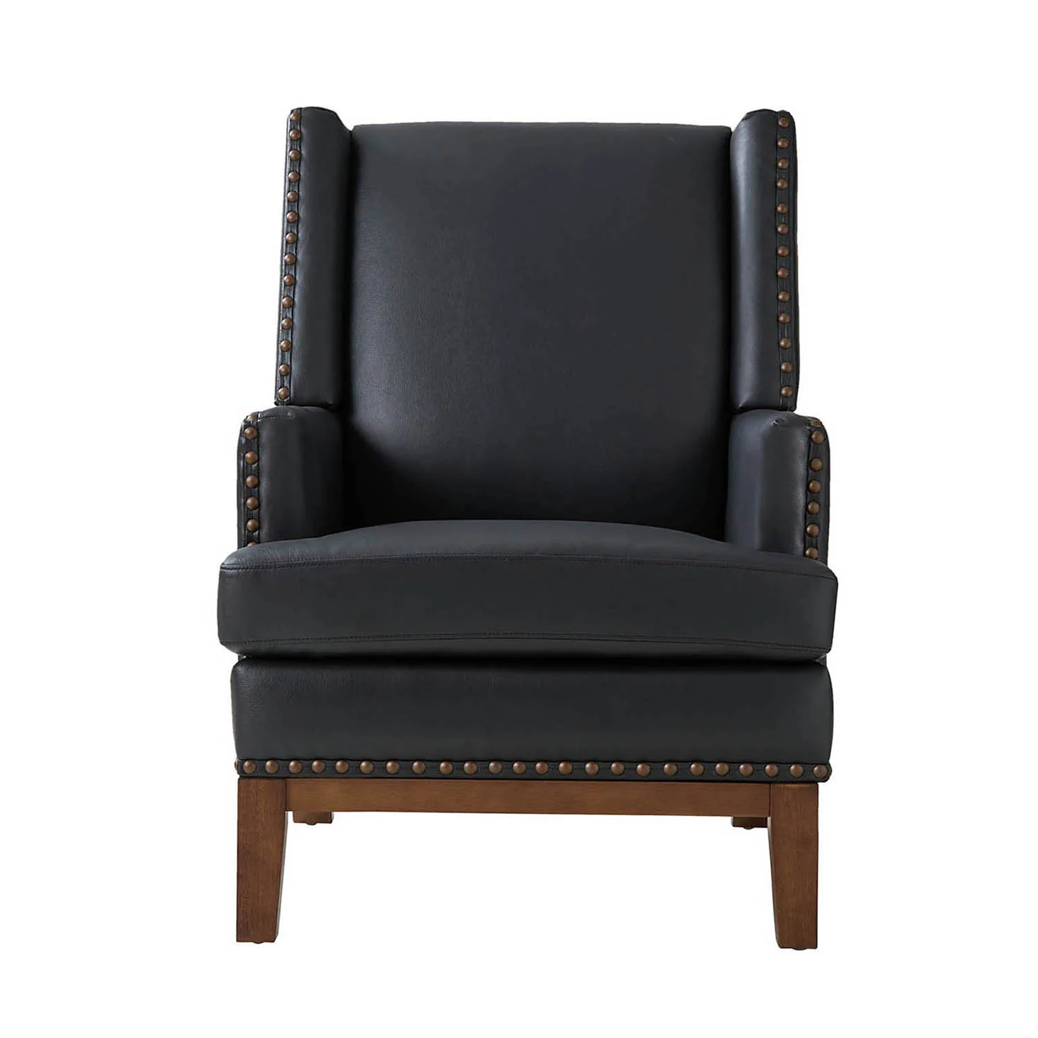 Rosa Genuine Leather Mid-Century Modern Style Accent Chair - Image 4