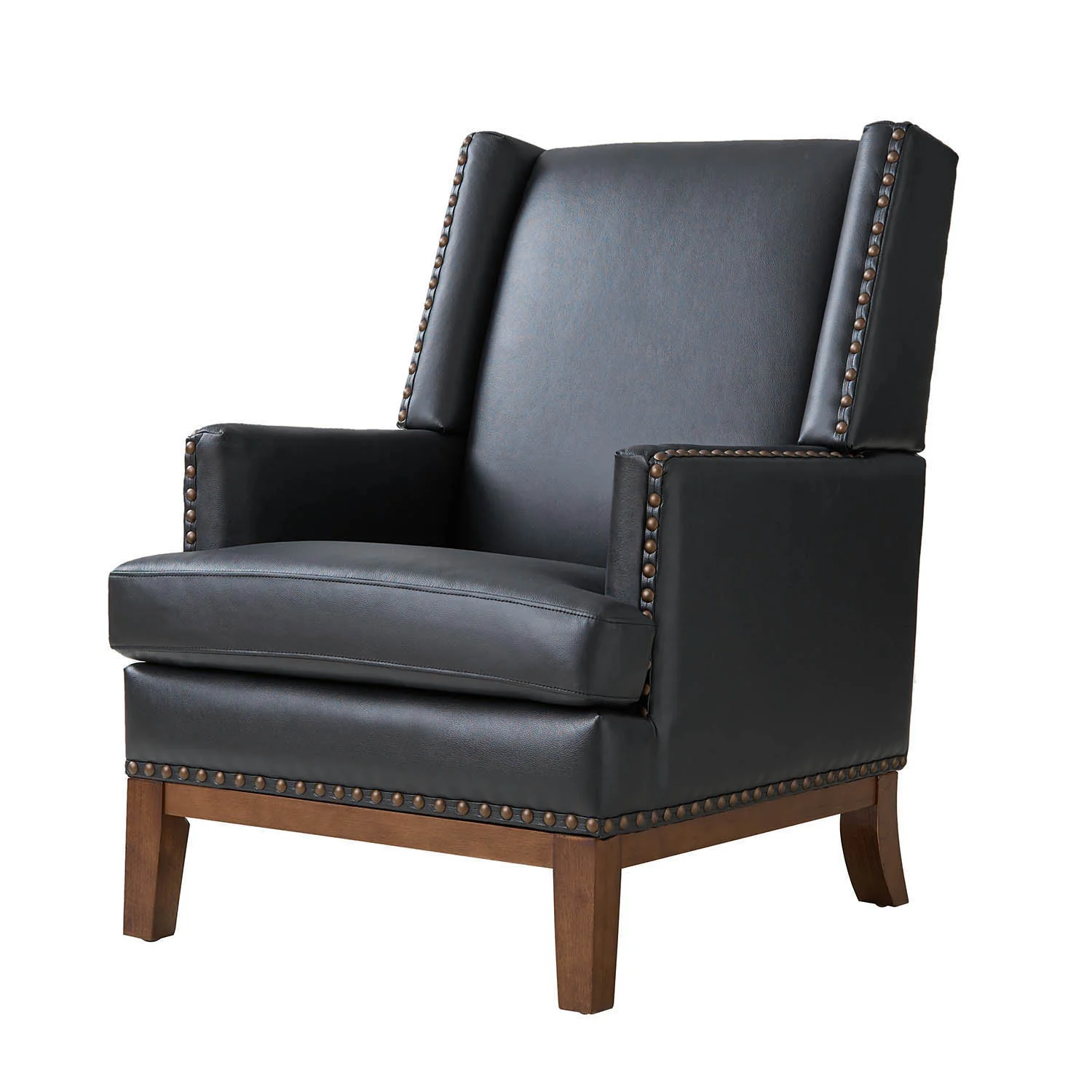 Rosa Genuine Leather Mid-Century Modern Style Accent Chair - Image 5