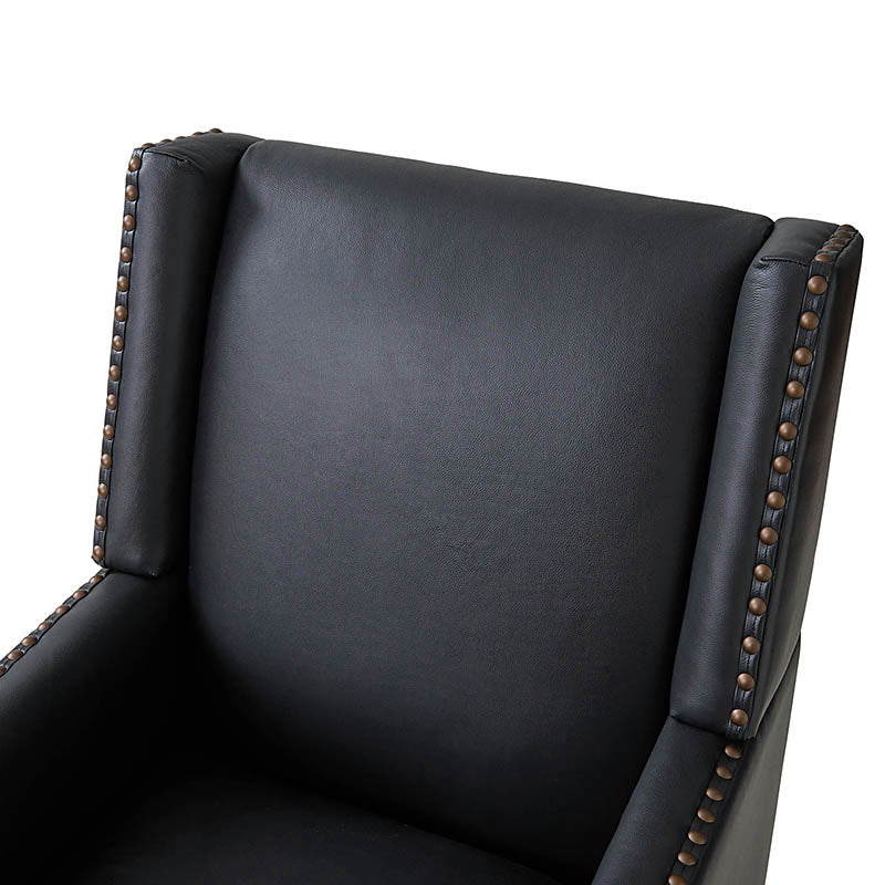 Rosa Genuine Leather Mid-Century Modern Style Accent Chair - Image 6