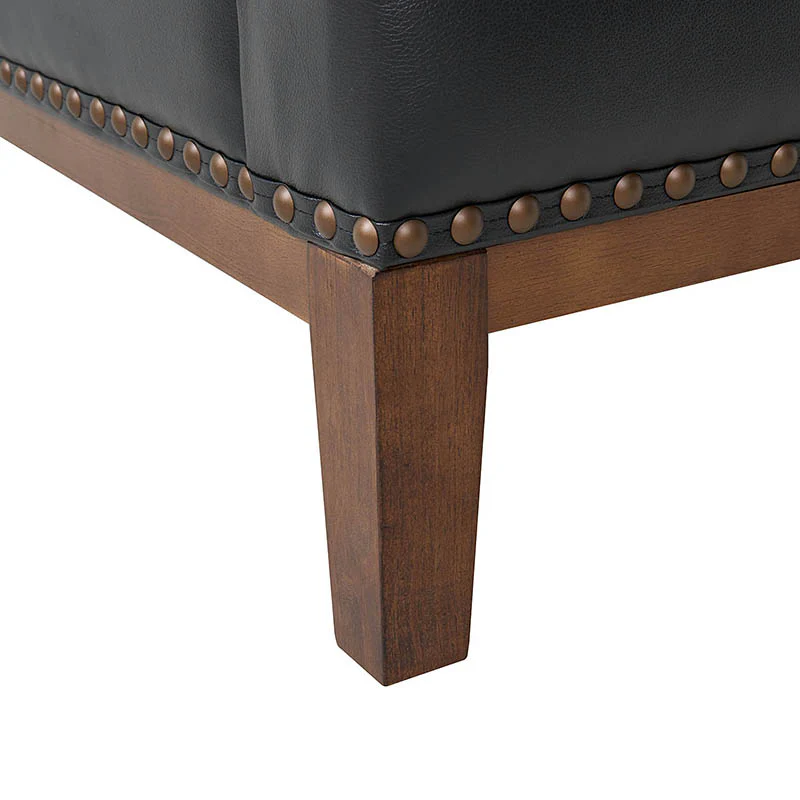 Rosa Genuine Leather Mid-Century Modern Style Accent Chair - Image 8