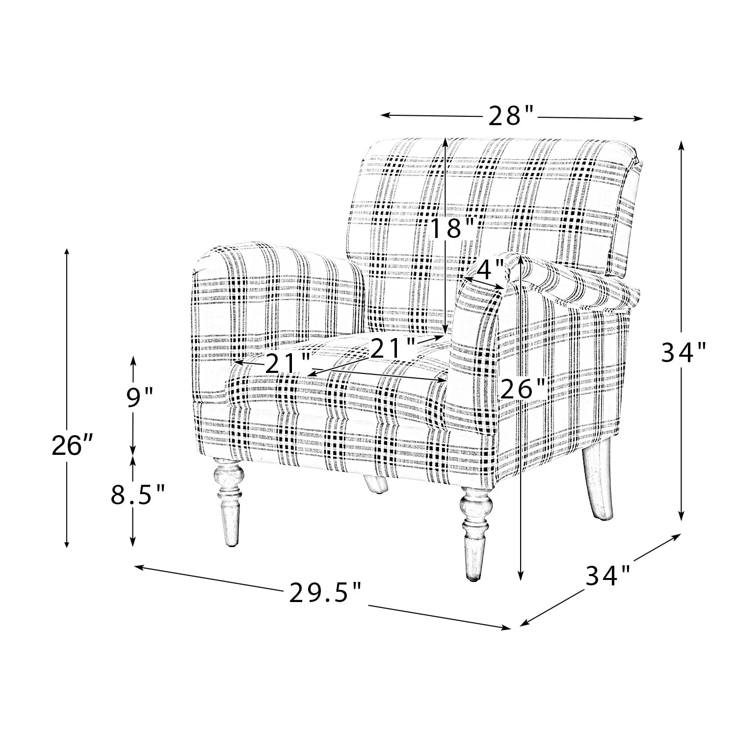Sadie Upholstered Armchair(Optional Types) - Image 80