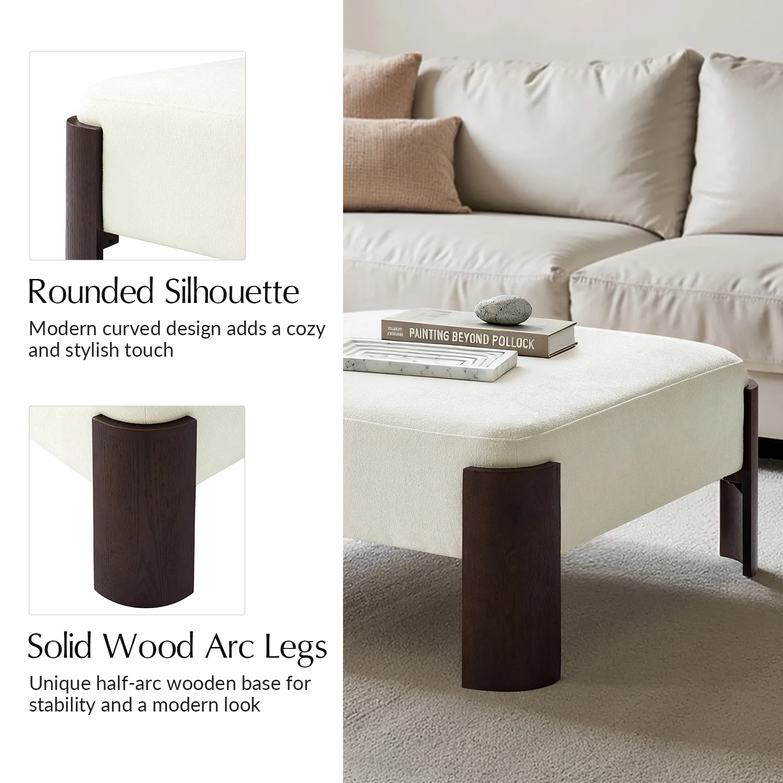 Savannah Modern Round Ottoman – Plush Chenille Footrest & Extra Seating - Image 12