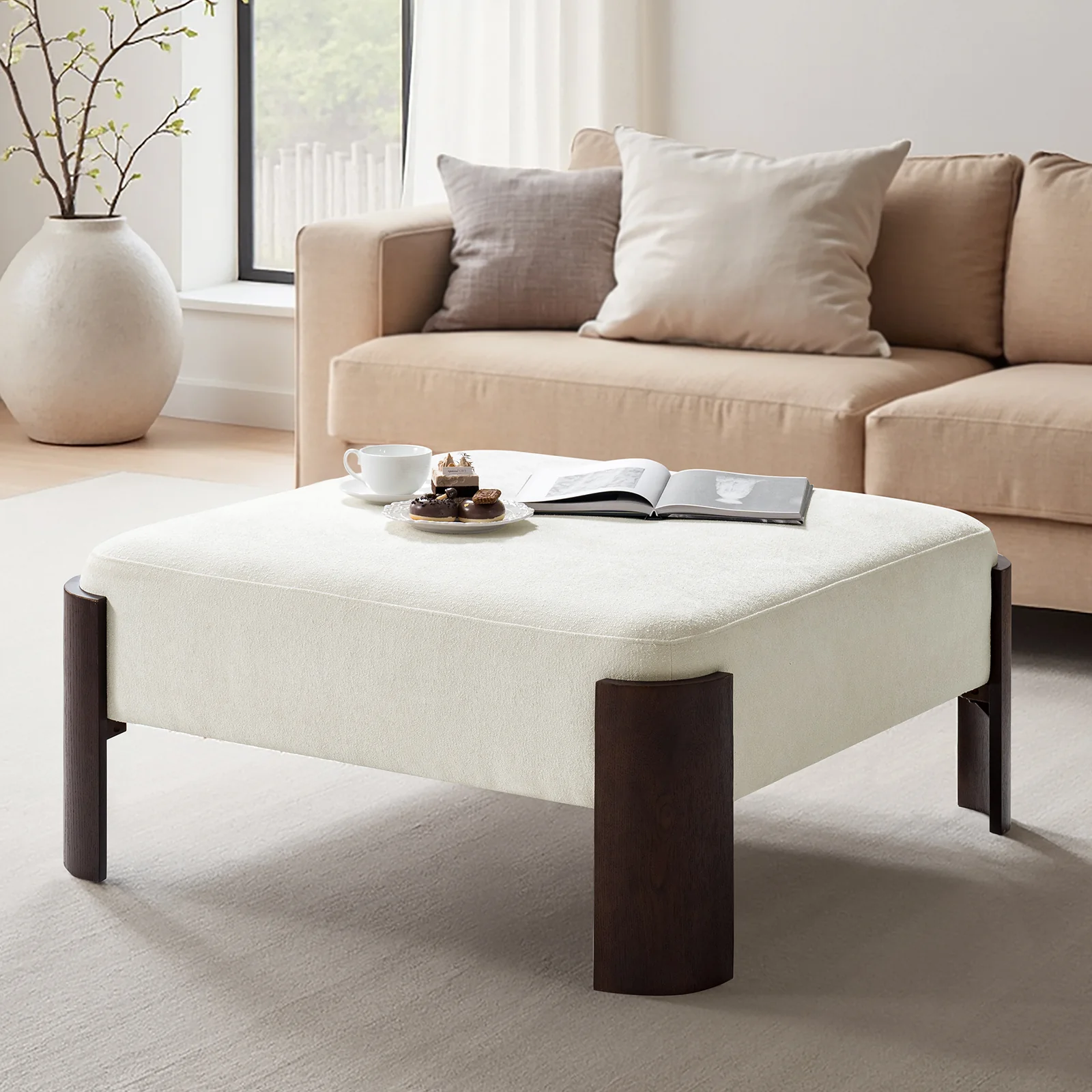 Savannah Modern Round Ottoman – Plush Chenille Footrest & Extra Seating - Image 7