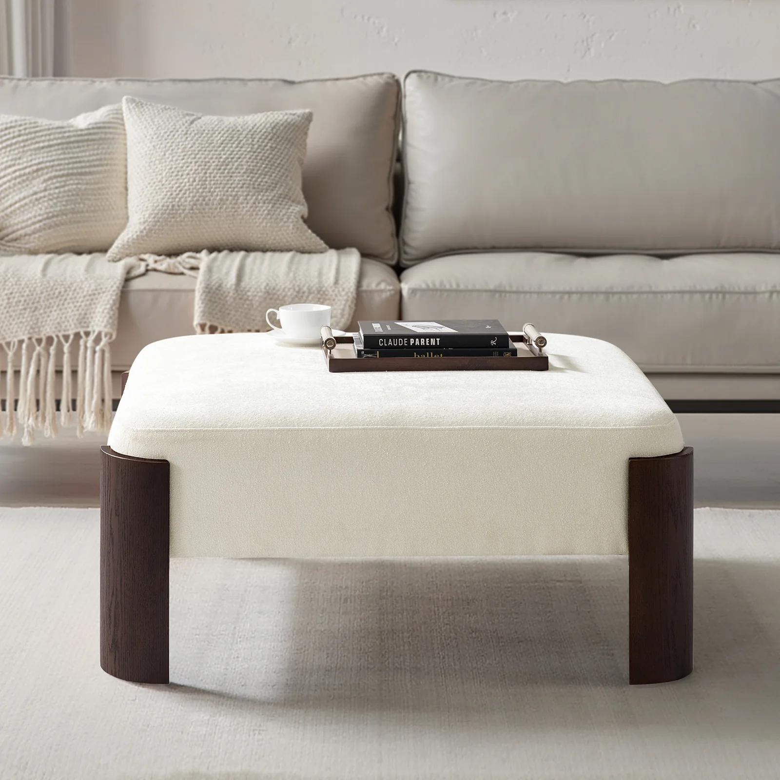 Savannah Modern Round Ottoman – Plush Chenille Footrest & Extra Seating - Image 8