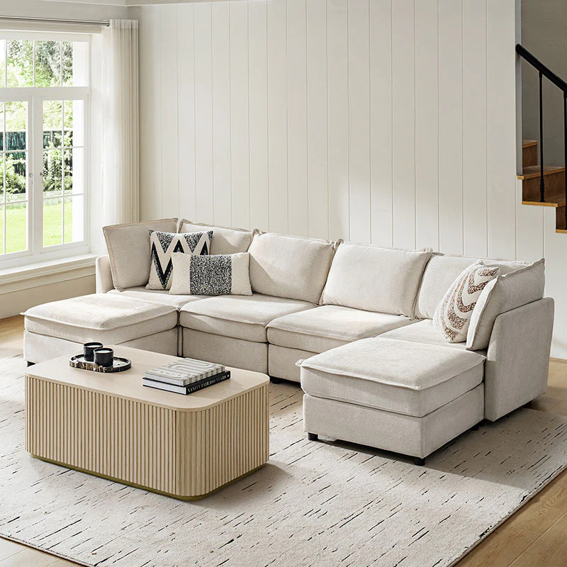 Harmetrix Large Modular Sectional Sofa Set with Storage – Soft Fabric Couch with Any Table & Coffee Table - Image 26