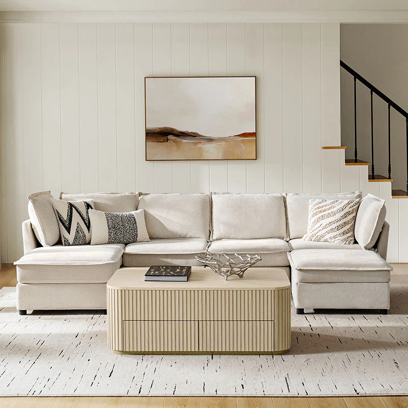 Harmetrix Large Modular Sectional Sofa Set with Storage – Soft Fabric Couch with Any Table & Coffee Table - Image 27