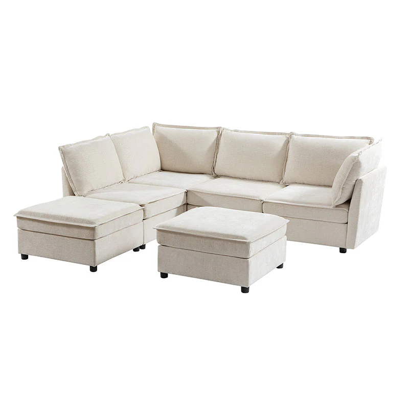 Harmetrix Large Modular Sectional Sofa Set with Storage – Soft Fabric Couch with Any Table & Coffee Table - Image 34