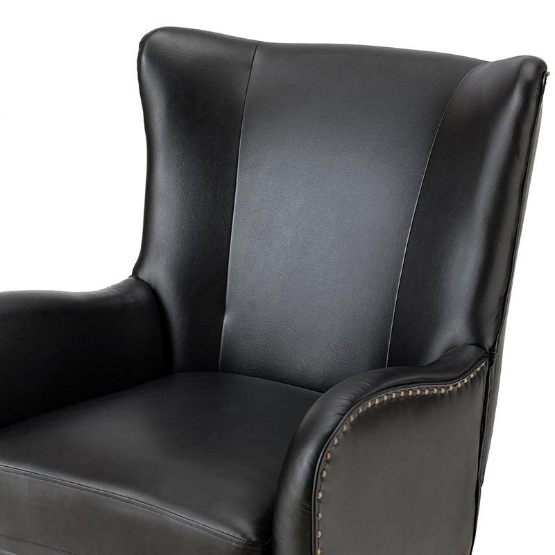 Shepherd Wingback Vegan Leather Armchair(Optional Types) - Image 15