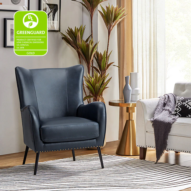 Shepherd Wingback Vegan Leather Armchair(Optional Types) - Image 26