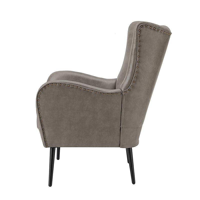 Shepherd Wingback Vegan Leather Armchair(Optional Types) - Image 38