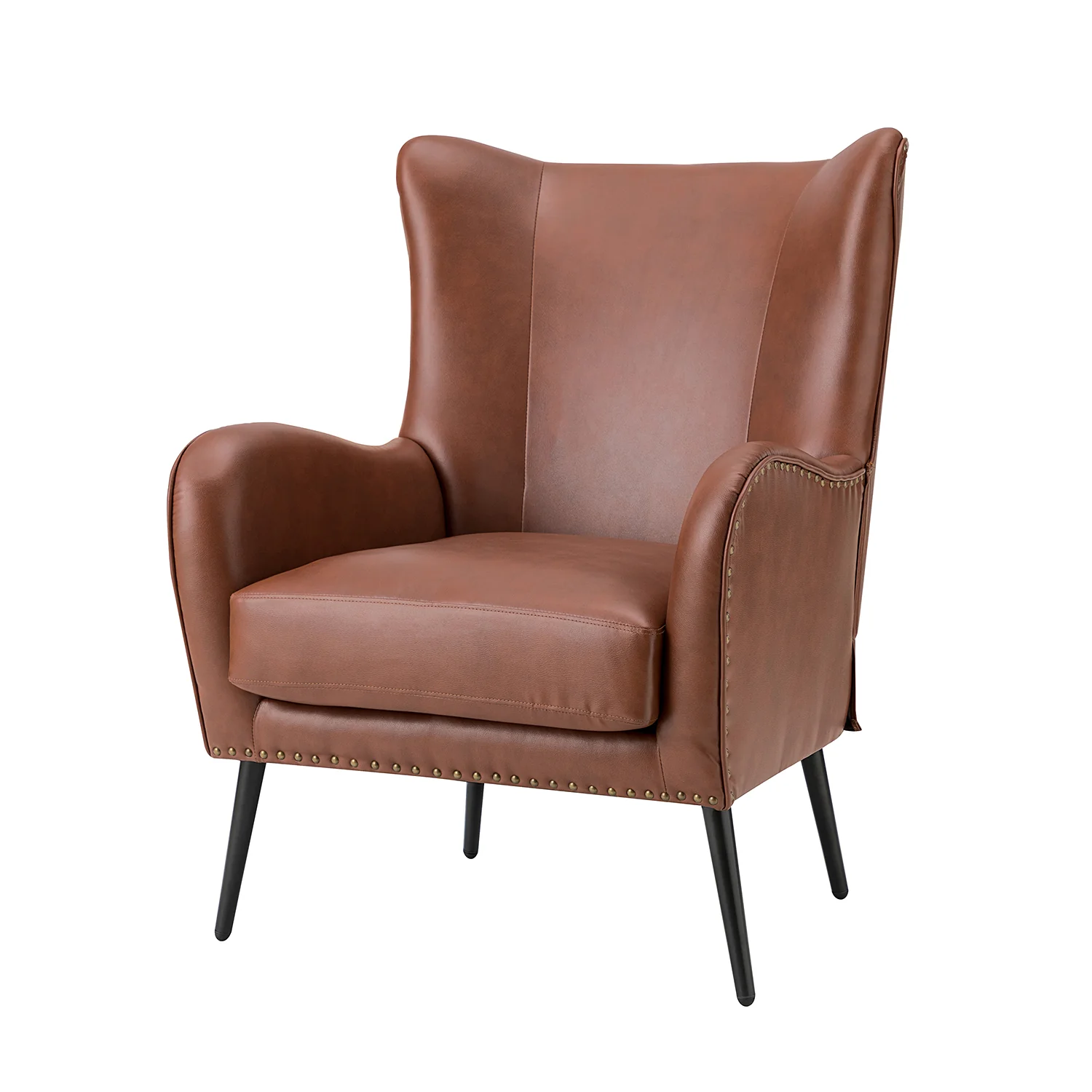 Shepherd Wingback Vegan Leather Armchair(Optional Types) - Image 44