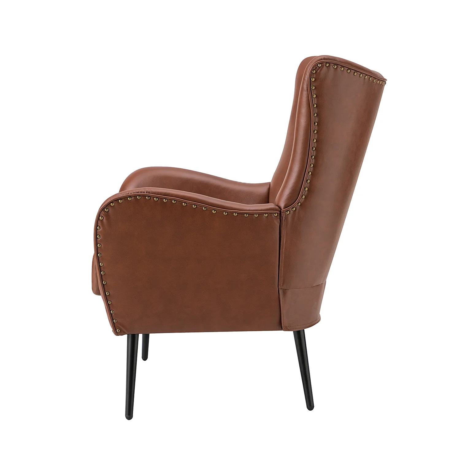 Shepherd Wingback Vegan Leather Armchair(Optional Types) - Image 45