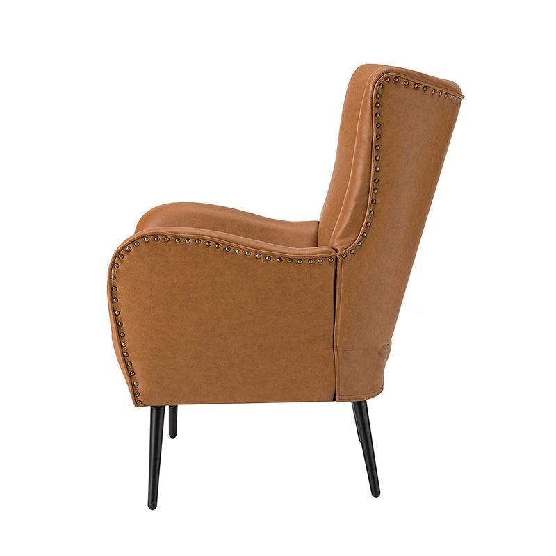 Shepherd Wingback Vegan Leather Armchair(Optional Types) - Image 6