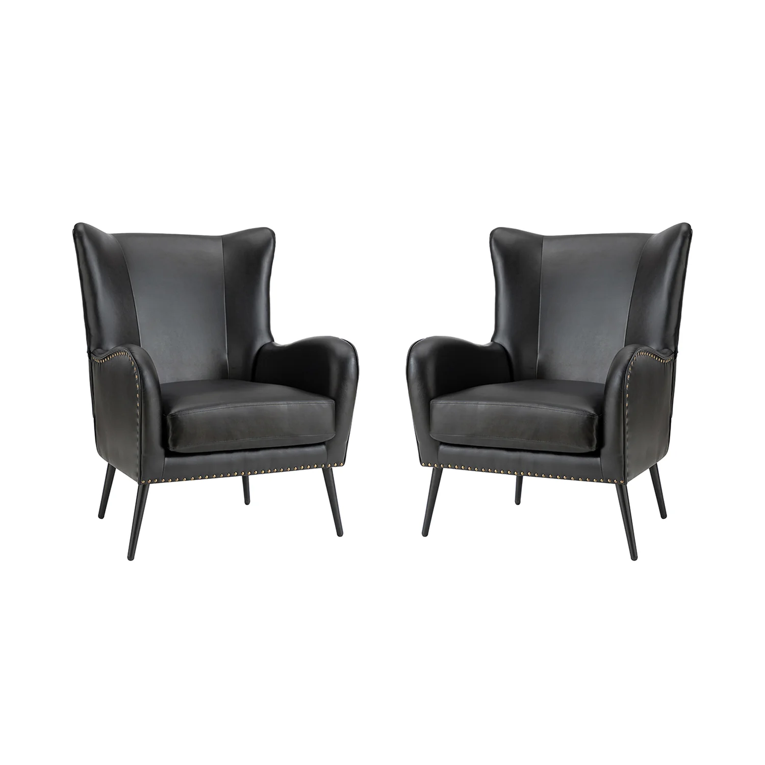 Shepherd Wingback Vegan Leather Armchair(Optional Types) - Image 72