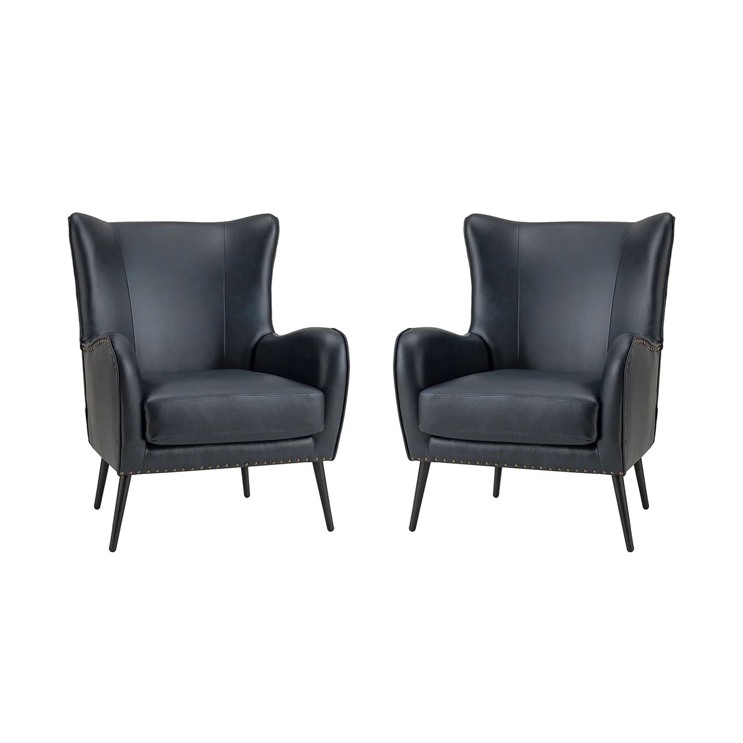 Shepherd Wingback Vegan Leather Armchair(Optional Types) - Image 82