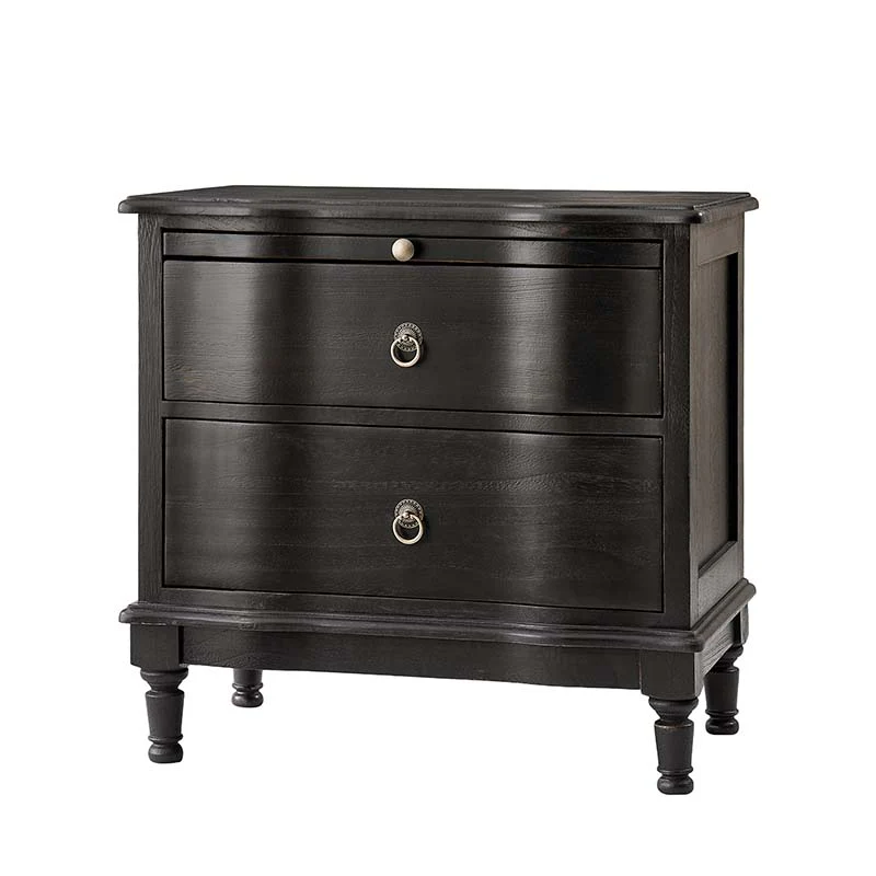 Solid Wood 2 Drawer End Table with Charging Ports & Pull-Out Shelf(Optional Types) - Image 11