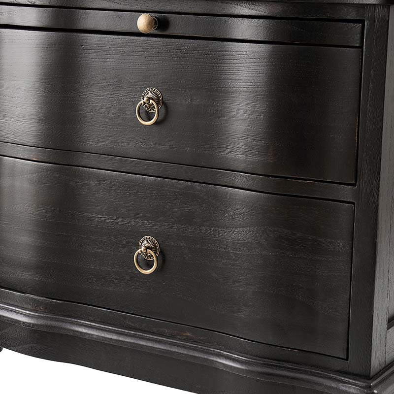 Solid Wood 2 Drawer End Table with Charging Ports & Pull-Out Shelf(Optional Types) - Image 12