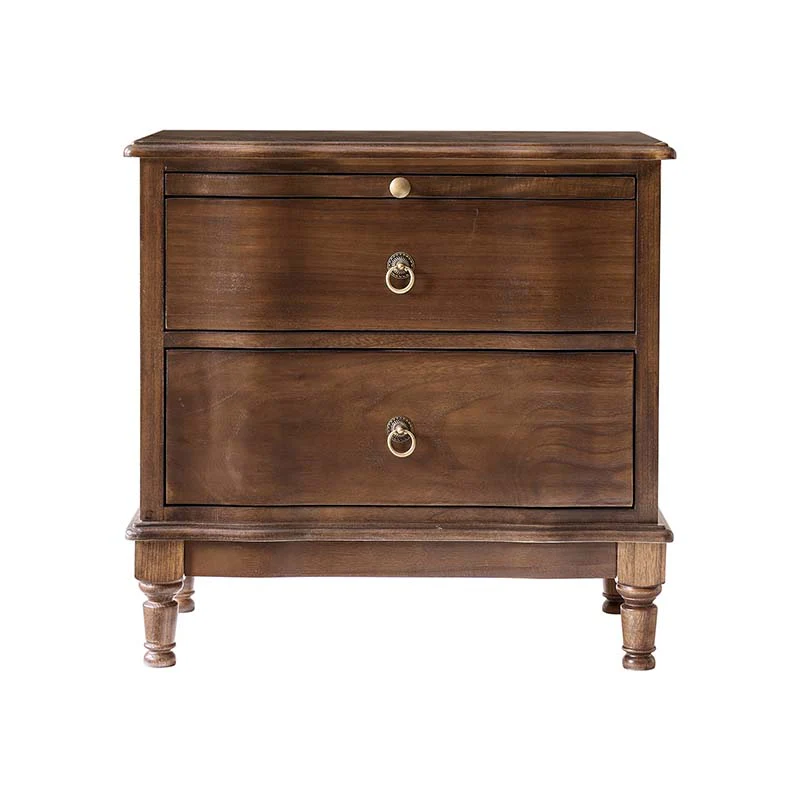 Solid Wood 2 Drawer End Table with Charging Ports & Pull-Out Shelf(Optional Types) - Image 16