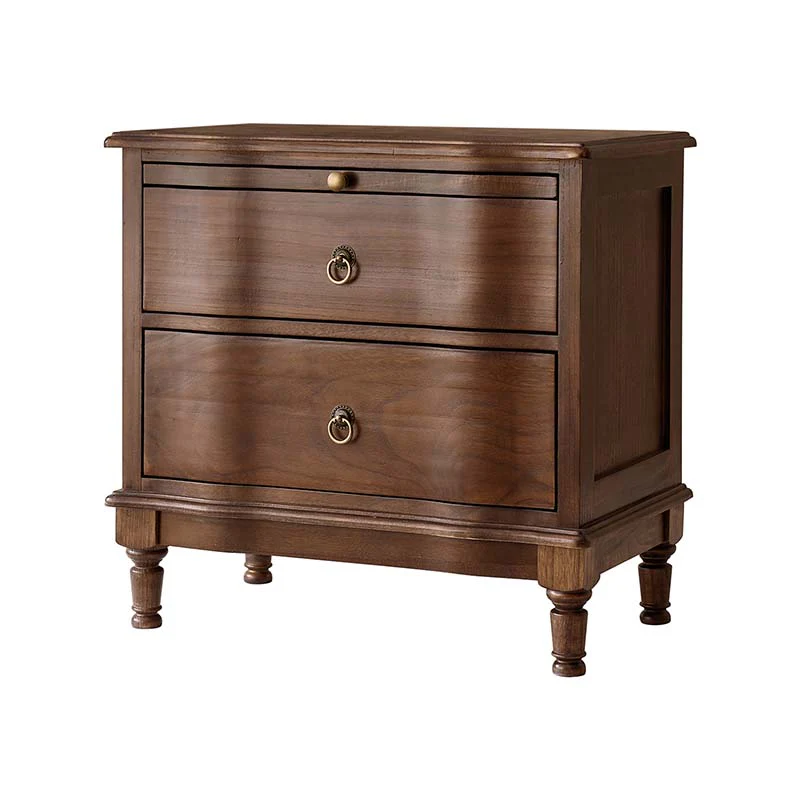 Solid Wood 2 Drawer End Table with Charging Ports & Pull-Out Shelf(Optional Types) - Image 18